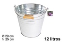 Cubo metal con asa 12 l.