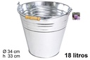 Cubo metal con asa 18 l.