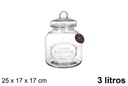 Bote cristal hermético galletas 3 litros