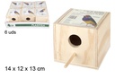 Nido madera para pájaros exótico