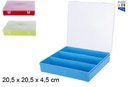 Caja plástico herramientas 3 compartimentos colores surtidos