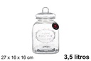Bote cristal hermético galletas 3,5 litros