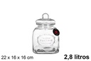 Bote cristal hermético galletas 2,8 l.