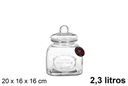 Bote cristal hermético galletas 2,3 l.