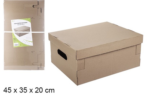 [101764] Caja cartón multiuso marrón 45x35x20 cm