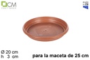 Elsa terracotta pot plate 25 cm