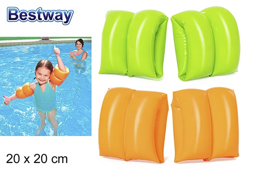 [200214] Inflatable arm float assorted colors bag bw 20x20 cm