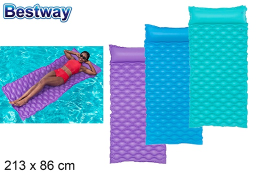 [200254] Inflatable roll-up mattress bag bw 213x86 cm