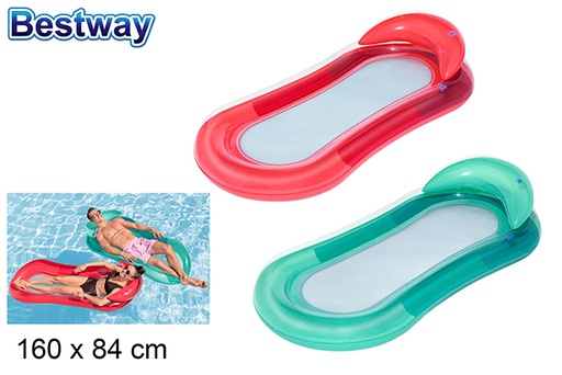 [200269] Matelas gonflable avec oreiller en filet boîte bw 160x84 cm