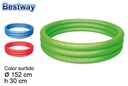 3 ring inflatable pool assorted colors bag bw 152 cm