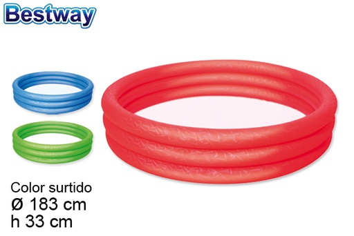 [200284] Piscina hinchable 3 anillos surtida bolsa bw 183 cm