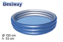 Piscina inflável de metal 3 anéis 150 cm