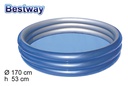 Piscina hinchable metálica 3 anillos 170 cm
