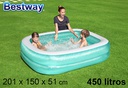Piscina inflável retangular azul caixa bw 450 l.