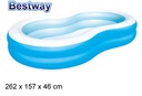 Piscina inflável 2 anéis 262x157 cm