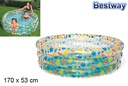 Transparent inflatable pool Sea Life 170x53 cm