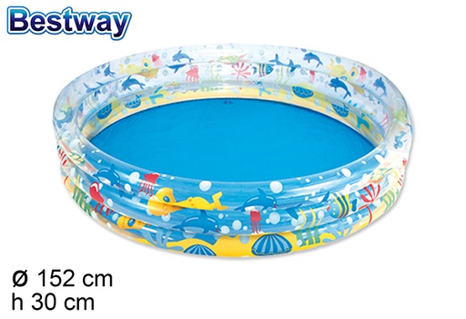 [203043] Inflatable pool with seabed bag bw 152x30 cm