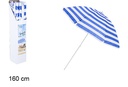 Sombrilla playa rayas azul/blanco 160 cm
