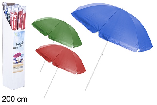 [106101] Sombrilla playa colores surtidos 200 cm