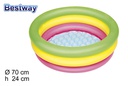 Piscina inflável infantil 3 argolas 70 cm