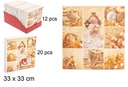 Pack 20 servilletas decoradas estrella 3 capas 33 cm