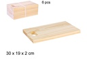 Tabla para cortar de madera mediana 30x19 cm