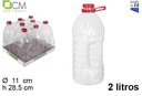 Garrafa plástico PET con asa cuello 2 l.