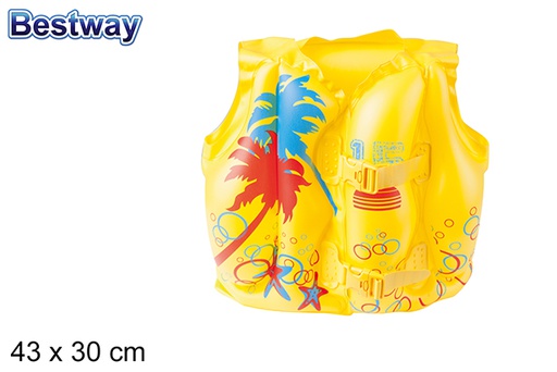 [203381] Tropical inflatable vest bag bw 43x30 cm