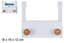 Percha madera puerta 2 pomos