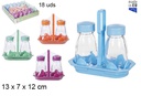 Pack 2 saleros cristal colores surtidos