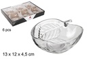 Bowl cristal forma manzana 13x12 cm