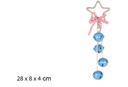Pendentif cloche bleu mat 4 cm