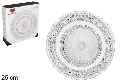 [105418] Assiette en verre Phoenix 29 cm