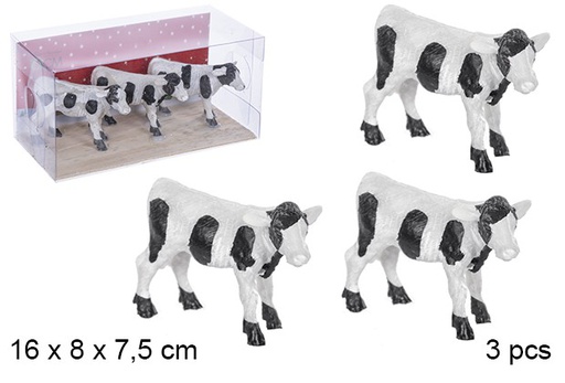 [106239] Pack 3 children's resin cows