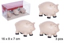 Pack 3 cerdos infantil resina