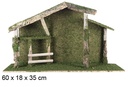 Cabaña madera 60x18 cm