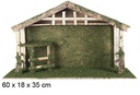 Cabaña madera 60x18x35 cm