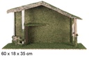 Cabaña madera 60x18 cm