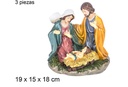 Nacimiento resina 3 piezas con peana 19 cm