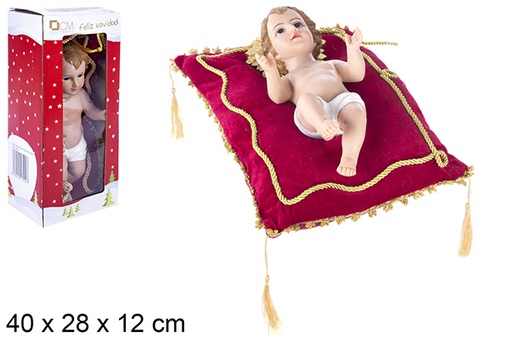 [106400] Niño jesus con cojin 30cm