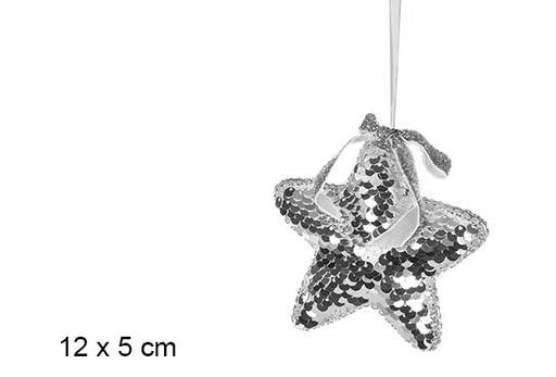 [106478] Ciondolo stella di Natale lucida 12 cm