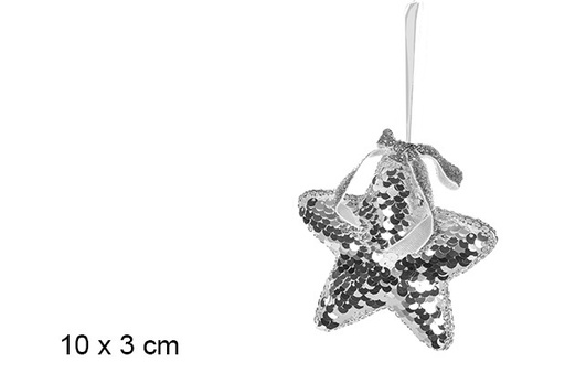 [106479] Ciondolo stella di Natale lucida 10 cm