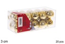 Pack 20 bolas oro brillo/mate 3 cm
