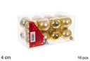 Pack 16 bolas oro brillo/mate 4 cm
