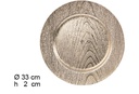 Piatto in legno oro basso lucido 33 cm