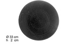 Sottopiatto nero con onde 33 cm