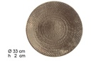 Bajo plato ondas bronce 33 cm