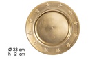 Sous assiette étoiles dorées pailletées 33 cm