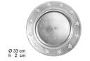 Bajo plato con estrellas plata brillo 33 cm