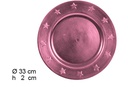 Sottopiatto con stelle glitter viola 33 cm